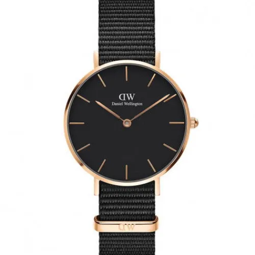 Daniel Wellington Classic Petite Cornwall Black Rose Gold