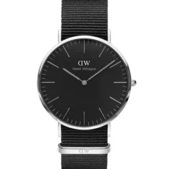 Daniel Wellington Classic Black Cornwall Silver